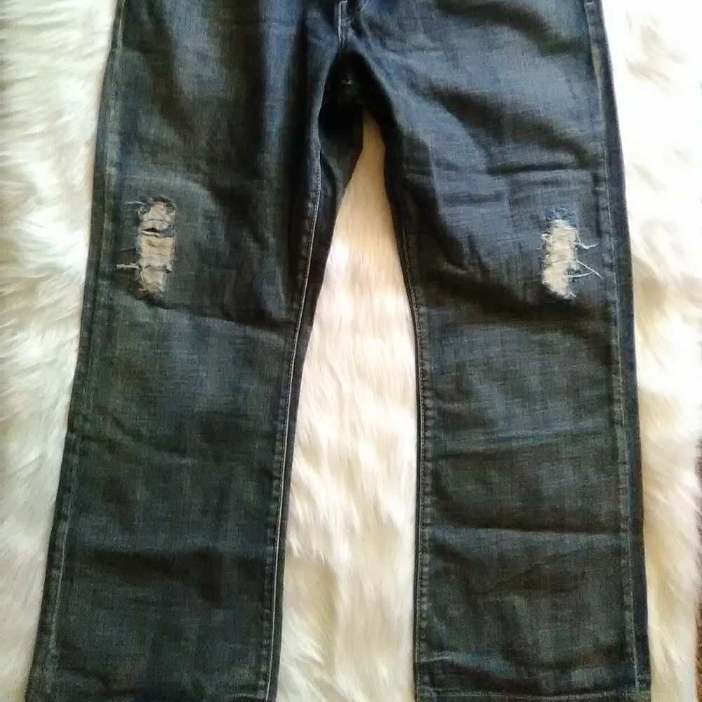 Express blue jeans distressed 36x30 new men's rare - Picture 4 of 7